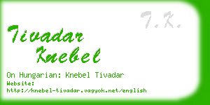 tivadar knebel business card